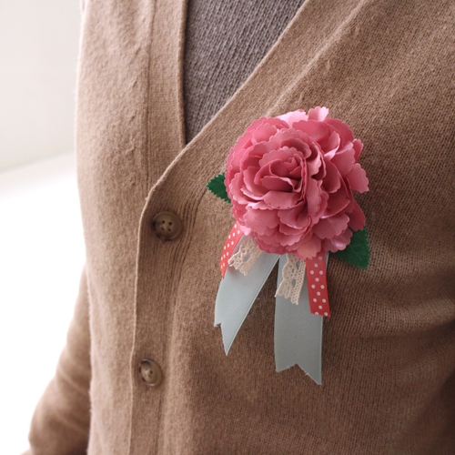 핑크 카네이션 브로치5set