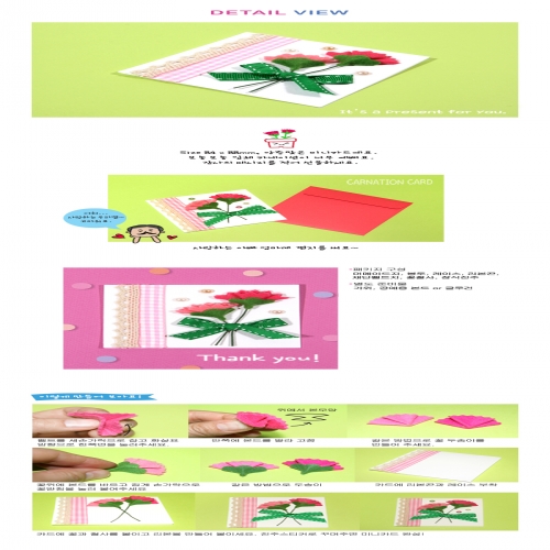 [대원P&P] 펠트 카네이션 감사 카드 MP01