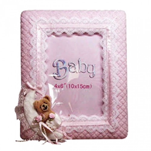 액자(아기액자,어린이집액자,헝겊액자,곰과달,곰차핑크,블루)