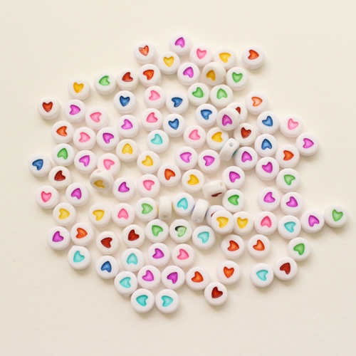 칼라원형 하트비즈100p