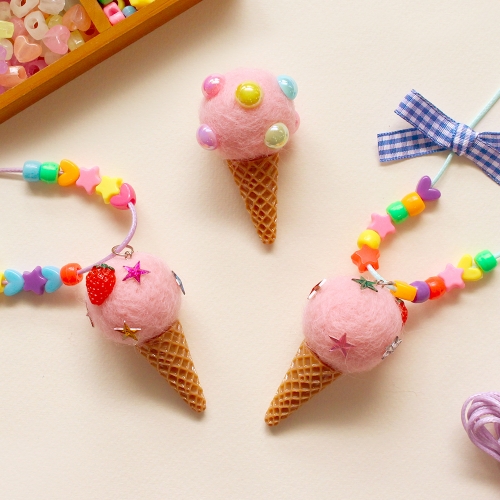 딸기 아이스크림목걸이 5set