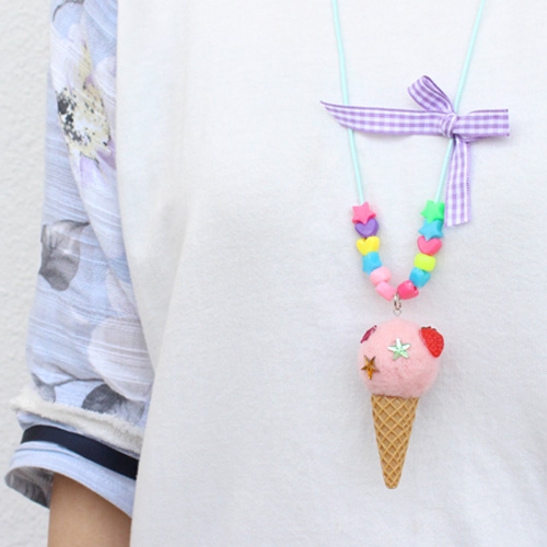딸기 아이스크림목걸이 5set