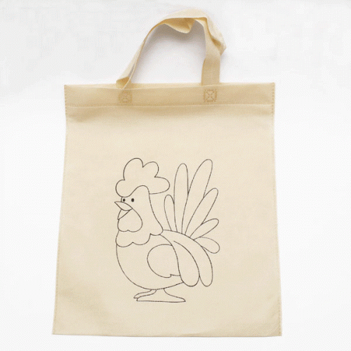 닭 그리기 부직포 가방
