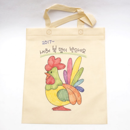 닭 그리기 부직포 가방