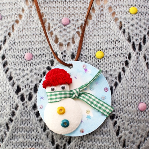 눈사람 인형 목걸이