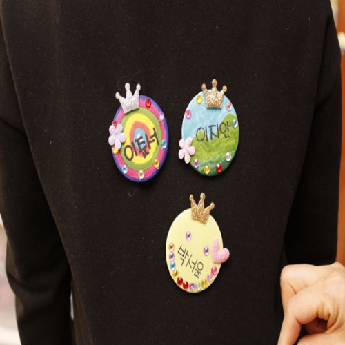 천 브로치 이름표(5개)