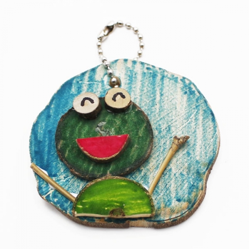 원목 개구리 고리(1개)