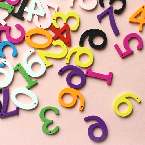 슬림숫자나무비즈50p