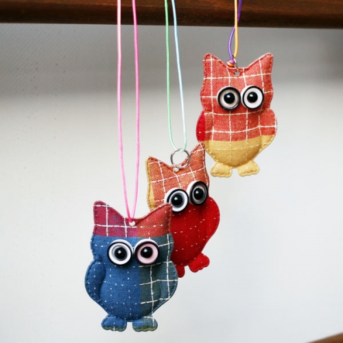 패브릭 부엉이 목걸이(1개)