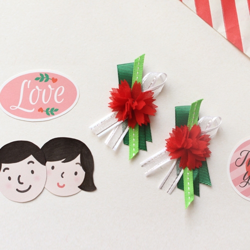 미니 카네이션 브로치 5set(10개입)