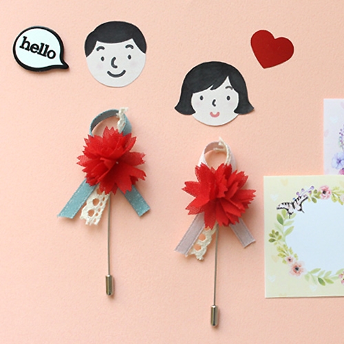 미니 카네이션 부토니에 5set(10개입)