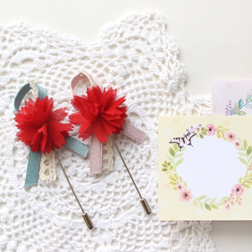 미니 카네이션 부토니에 5set(10개입)