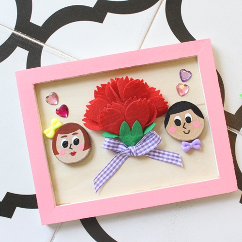 네모 카네이션 액자 5set