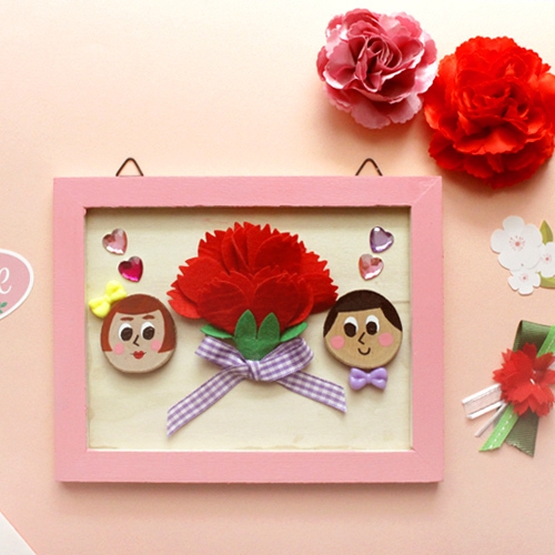 네모 카네이션 액자 5set