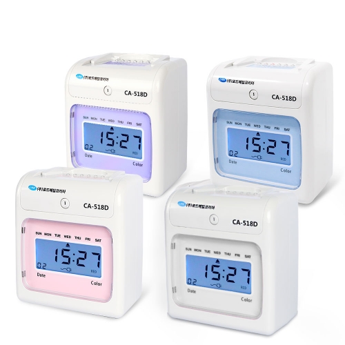 로드메일코리아 출퇴근기록기 CA-518D 디지털 화이트+카드함+출퇴근카드 100매