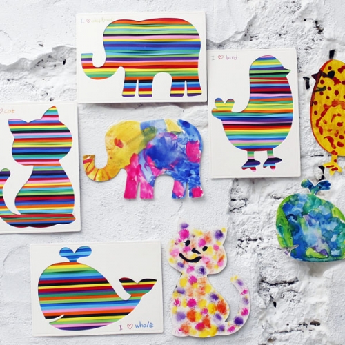 컬러 페이퍼 아트(동물4종)