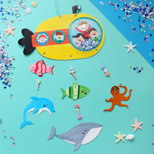 바다잠수함모빌5set