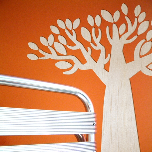 [우드스티커] 바오밥이야기 (반제품) / 반제품(우드)+밀크브라운(시트)