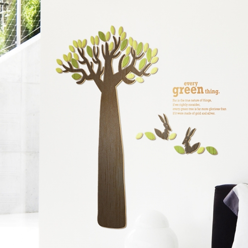 [우드스티커] 바오밥이야기 (컬러완제품)