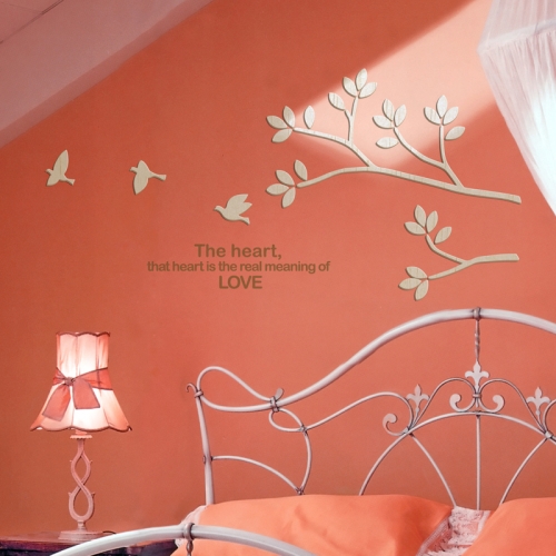 [우드스티커] 버드하모니 (반제품) / 반제품(우드)+밀크브라운(시트)