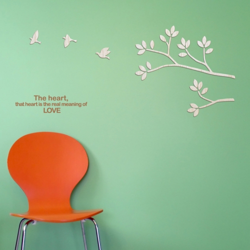 [우드스티커] 버드하모니 (반제품) / 반제품(우드)+밀크브라운(시트)