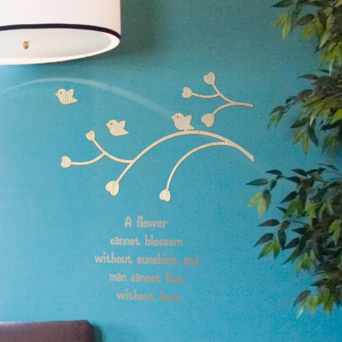 [우드스티커] 하트가지 (반제품) /  반제품(우드)+라이트그레이(시트)