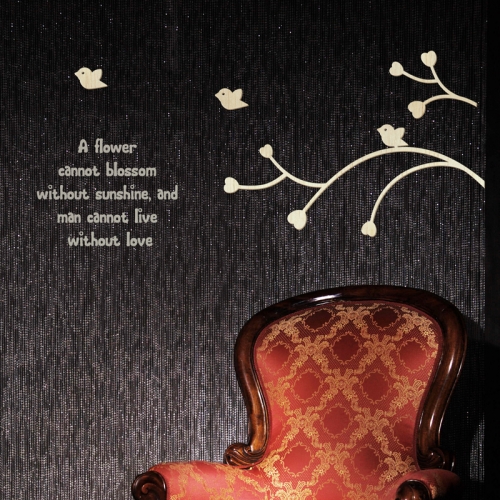 [우드스티커] 하트가지 (반제품) /  반제품(우드)+라이트그레이(시트)