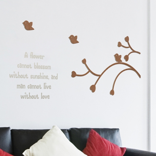 [우드스티커] 하트가지 (컬러완제품)