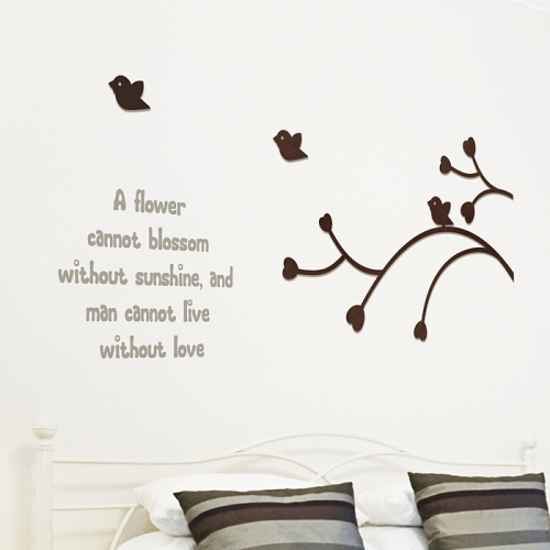 [우드스티커] 하트가지 (컬러완제품)