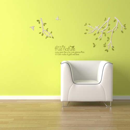 [우드스티커] 모던브랜치 (반제품) / 반제품(우드)+라이트올리브(시트)