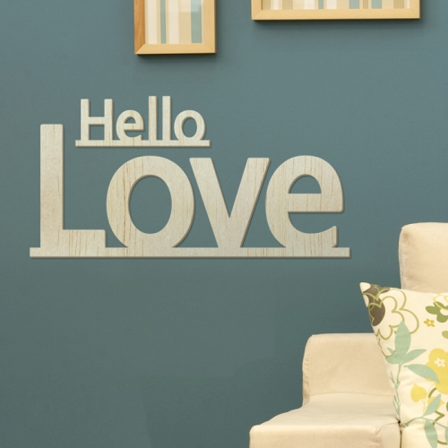 [우드스티커] 헬로러브 (반제품) / 반제품(우드)