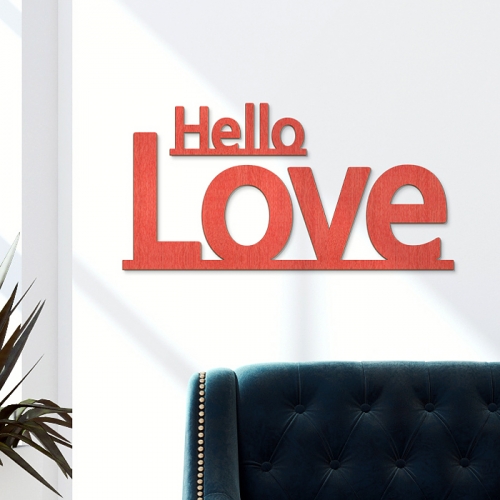 [우드스티커] 헬로러브 (컬러완제품)