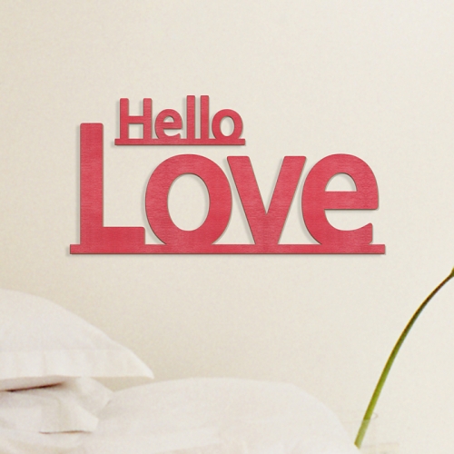 [우드스티커] 헬로러브 (컬러완제품)
