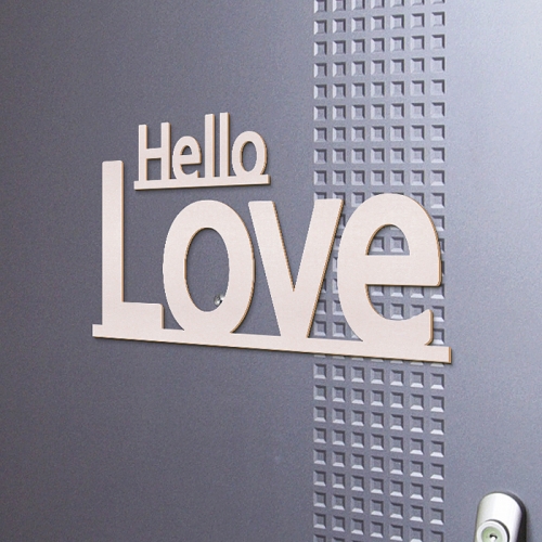 [우드스티커] 헬로러브 (컬러완제품)