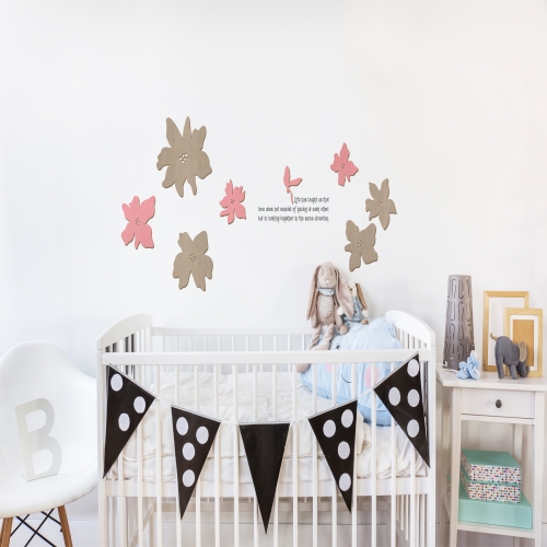 [우드스티커] 로맨틱플라워 (컬러완제품)