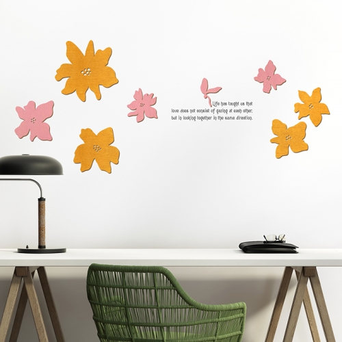 [우드스티커] 로맨틱플라워 (컬러완제품)