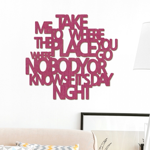 [우드스티커] 테이크미 (컬러완제품)