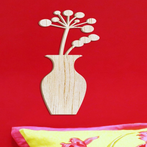 [우드스티커] 작은화분 (반제품) / 반제품(우드)