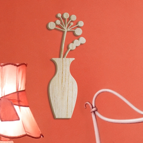 [우드스티커] 작은화분 (반제품) / 반제품(우드)