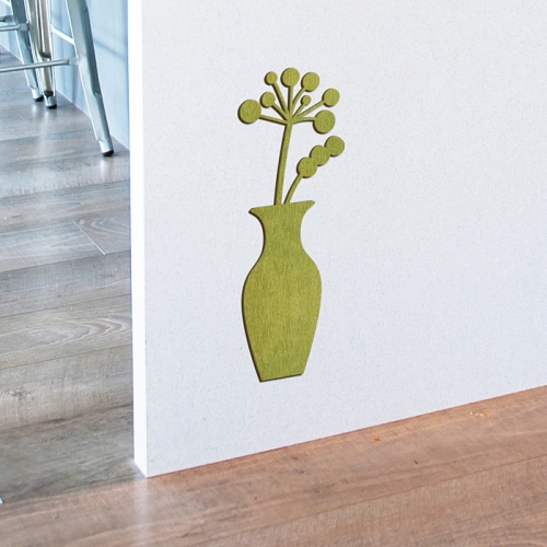 [우드스티커] 작은화분 (컬러완제품)