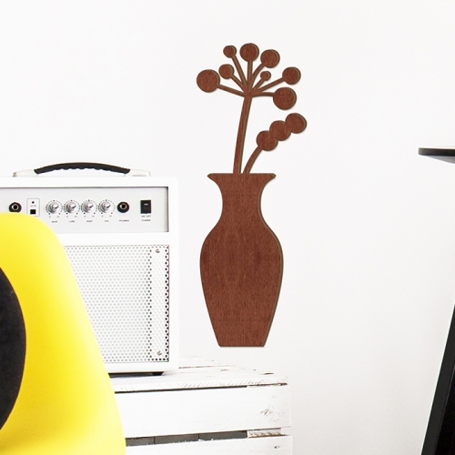 [우드스티커] 작은화분 (컬러완제품)