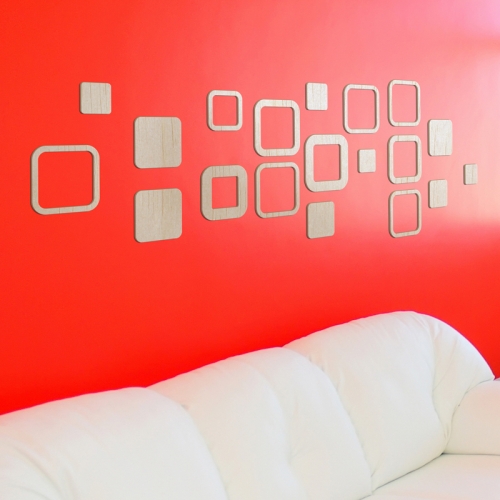 [우드스티커] 스퀘어패턴 (반제품) / 반제품(우드)