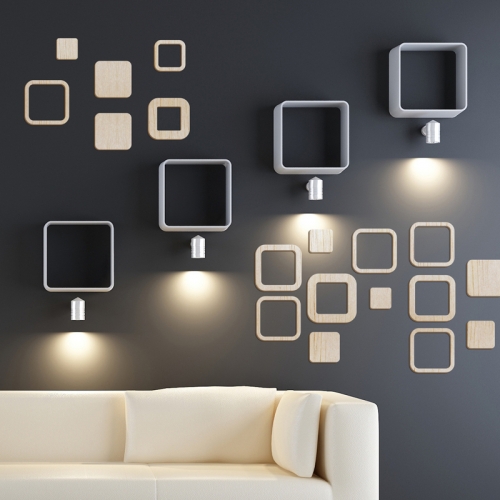 [우드스티커] 스퀘어패턴 (반제품) / 반제품(우드)