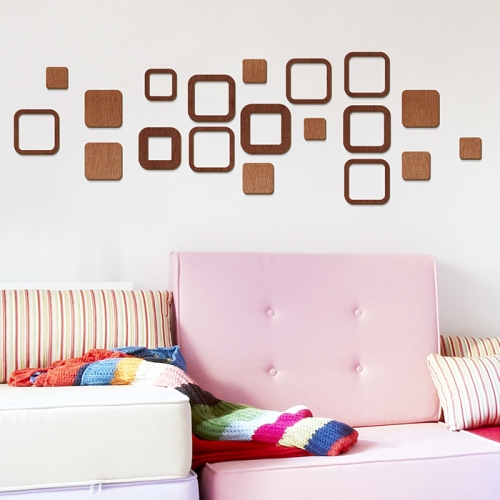 [우드스티커] 스퀘어패턴 (컬러완제품)