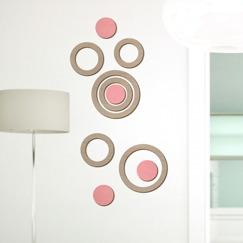 [우드스티커] 우든서클 (컬러완제품)