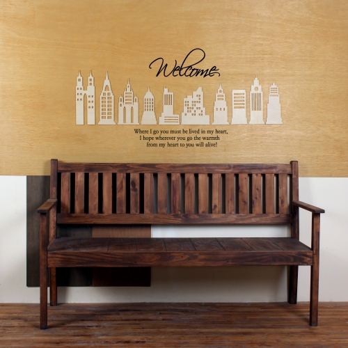 [우드스티커] 아크텍 (반제품) / 반제품(우드)+블랙(시트)