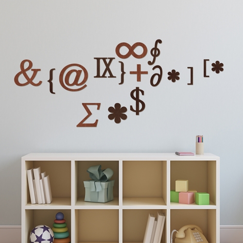 [우드스티커] 입체기호 (컬러완제품)