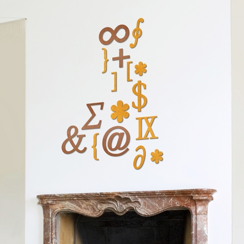 [우드스티커] 입체기호 (컬러완제품)