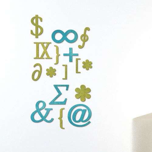 [우드스티커] 입체기호 (컬러완제품)