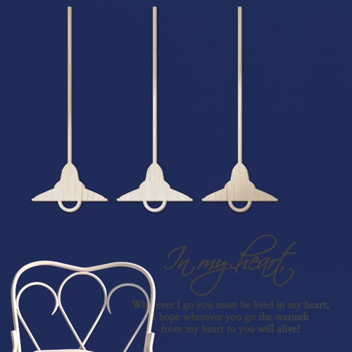 [우드스티커] 하늘등 (반제품) / 반제품(우드)+그레이(시트)